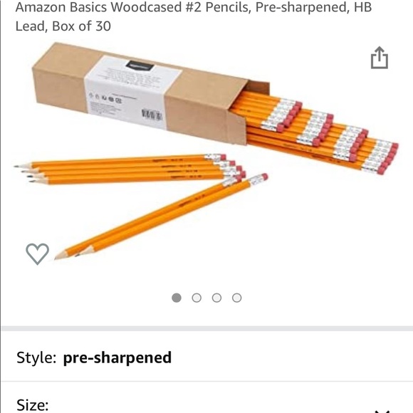 NWT Wood-Cased #2 HB Pencils, Yellow, Pack of 17 pencils. - Picture 5 of 5